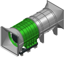 Ventilátorový systém v klimatické komoře se simulací nadmořské výšky (CCAS) v Emisním Centru Jih v Mladé Boleslavi